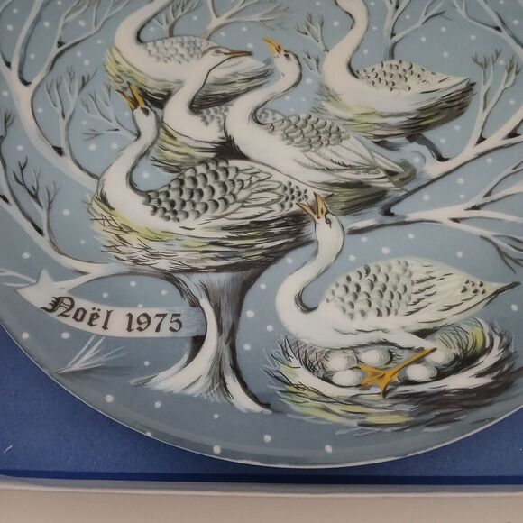 Haviland The 12 Days of Christmas 6 Geese a Laying Plate Original Box 8.25" - Picture 6 of 14